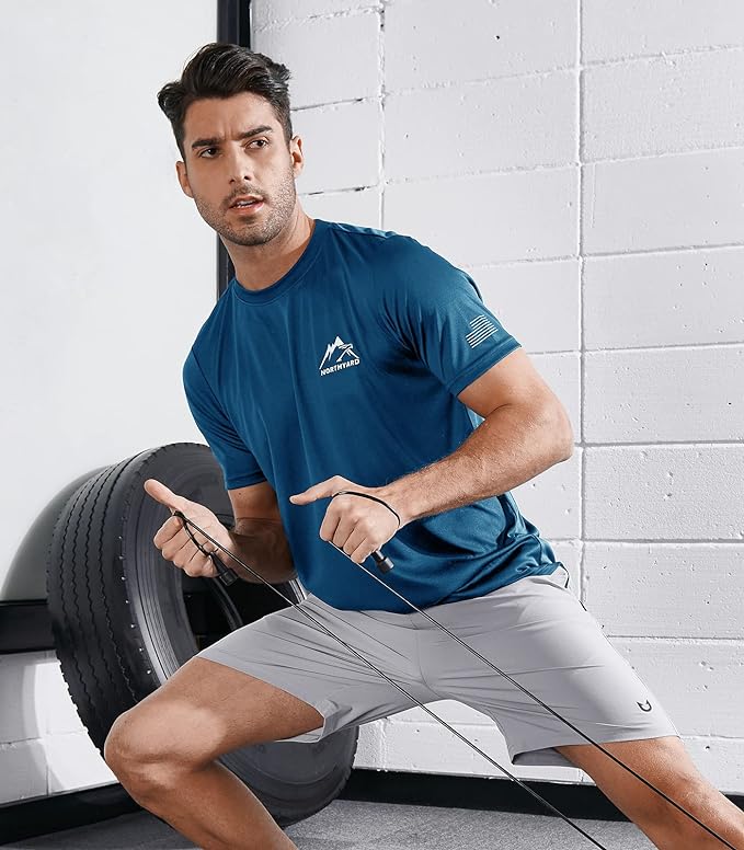 NORTHYARD Men's UPF 50+ Sun Protection Shirts Swim SPF UV Quick Dry Short Sleeve T-Shirts for Athletic Fishing Rash Guard-StrideForce Fitness