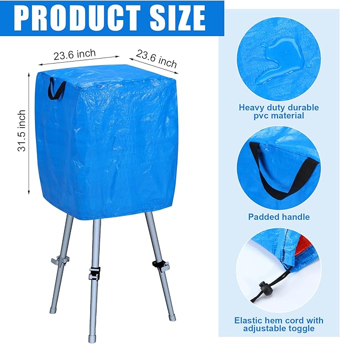 Pitching Machines Cover for Most Softball/Baseball Pitching Machine, Provide All-Weather Protection. (23.6" L X 23.6" W X 31.5" H)-StrideForce Fitness