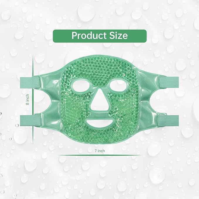 ZNÖCUETÖD Face Ice Mask Facial Ice Packs Gel Hot Cold Compress for Post Oral, Dental, Nose,Facelift Plastic Cosmetic & Laser Surgery Recovery Puffiness Swelling Dark Circles & Headaches