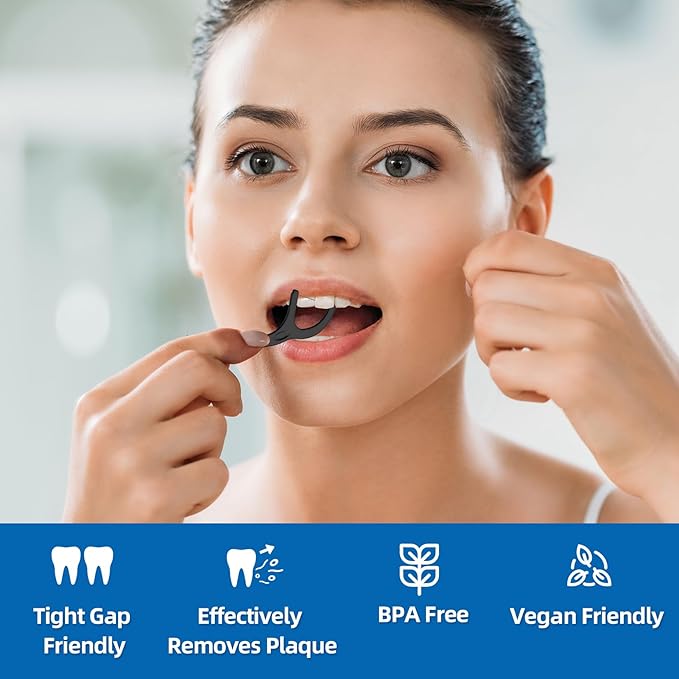 Biodegradable Dental Floss Picks - Easy Glide for Fresh Breath and Healthy Gums