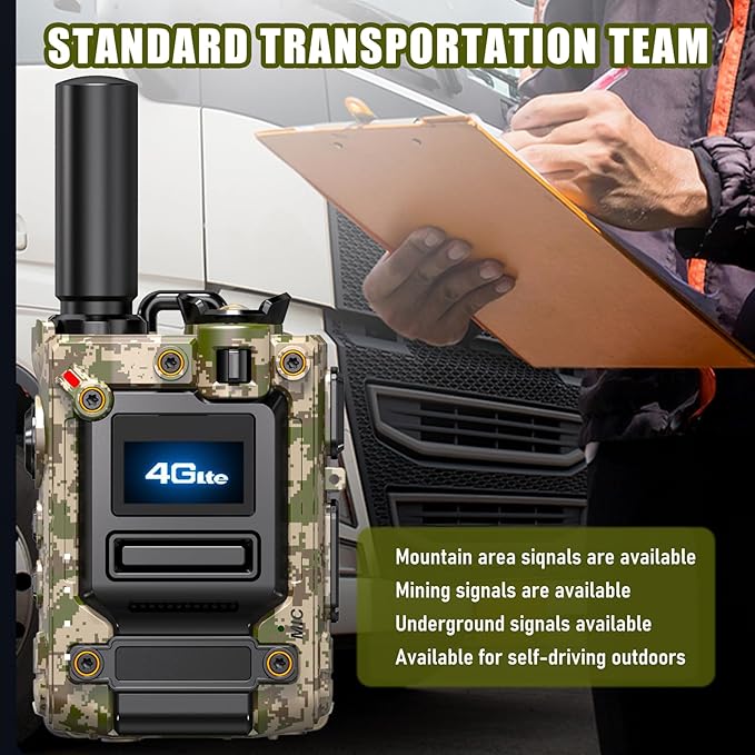 2Pcs 4G Camo Walkie Talkie for Adults,Long Range 4G 1000 Mile Rechargeable Two-Way Radios 3-Day Battery Runtime Ideal for Hiking,Camping,Work,and Emergency Use Portable Two-Way Outdoor Radio(SIM Card)-StrideForce Fitness