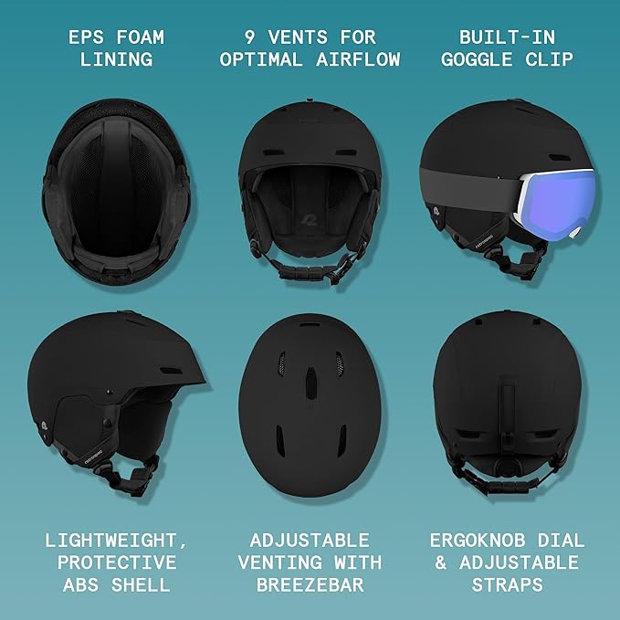 Retrospec Zephyr Ski Helmet - Snowboard Helmet for Adults & Youth - Adjustable Fit with Breathable Vents for Men, Women, Boys and Girls-StrideForce Fitness