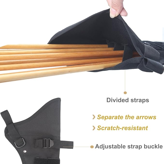 KRATARC Archery Lightweight Hip Arrow Quiver Foldable Compact Arrows Bag with Molle System Hanged for Target Shooting-StrideForce Fitness