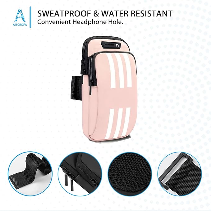 Running Armband, Cell Phone Purse Small Crossbody Bags for Women Men Kids Pouch for iPhone 15/14/13 pro/Plus/xs/xr/xs max, Galaxy S22 Ultra and More-StrideForce Fitness