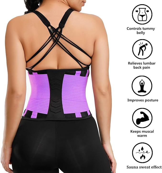VENUZOR Waist Trainer Belt for Women - Waist Cincher Trimmer - Slimming Body Shaper Belt - Sport Girdle Belt (UP Graded)-StrideForce Fitness