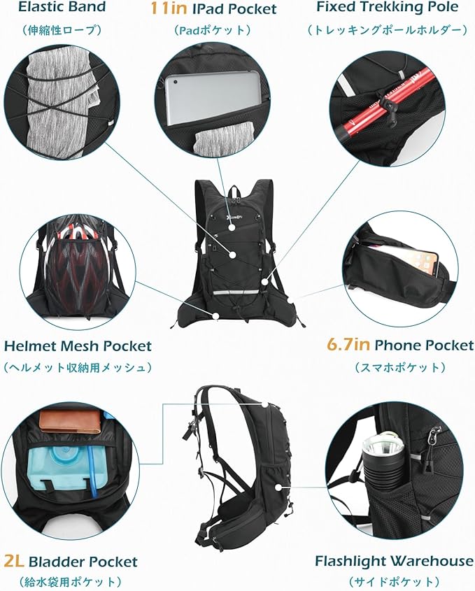 TRIWONDER Hydration Backpack Lightweight Water Pack for Men Women Hydration Pack for Cycling, Running, Hiking and Biking-StrideForce Fitness