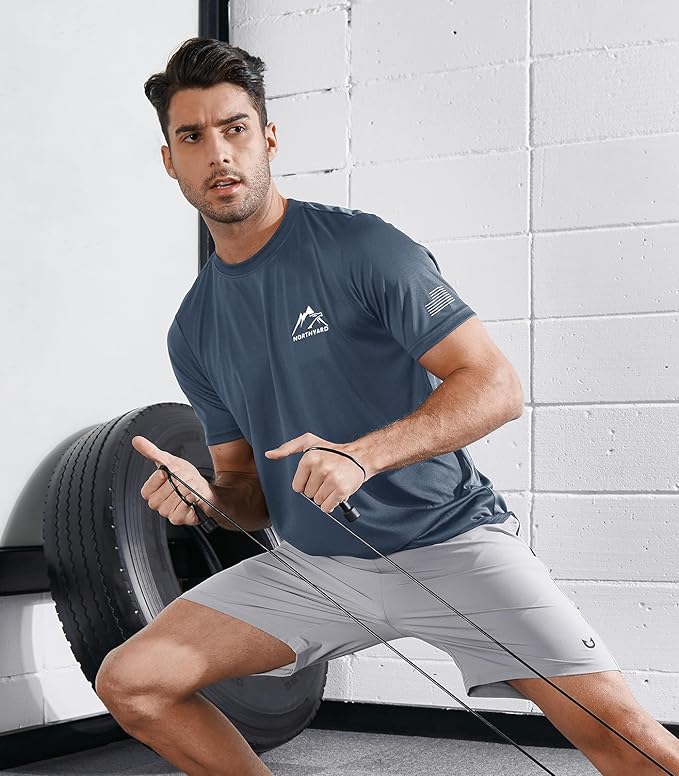 NORTHYARD Men's UPF 50+ Sun Protection Shirts Swim SPF UV Quick Dry Short Sleeve T-Shirts for Athletic Fishing Rash Guard-StrideForce Fitness