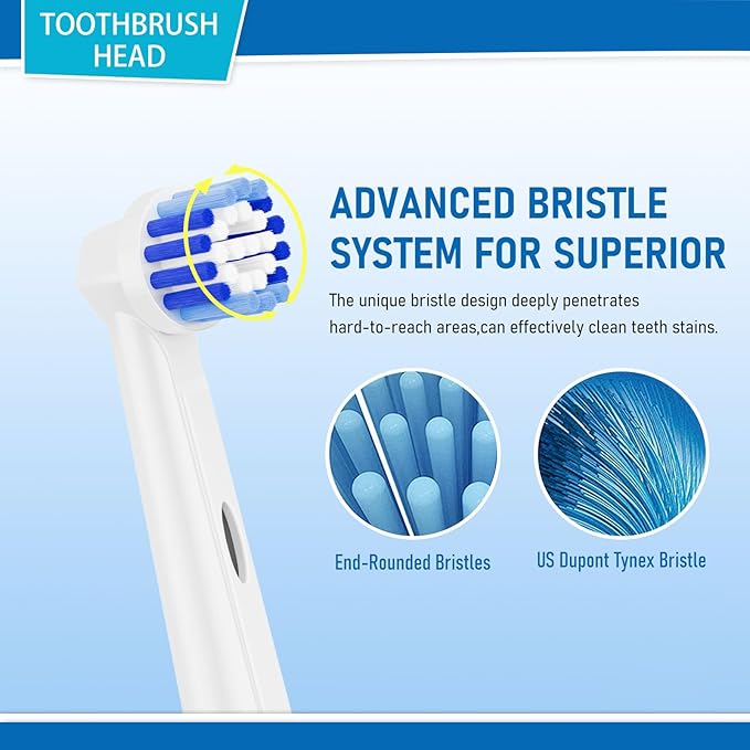 Replacement Toothbrush Heads Compatible with Oral B Braun,12 Pack Professional Electric Toothbrush Heads Brush Heads Refill for Oral-B 7000/Pro 1000/9600/ 500/3000/8000