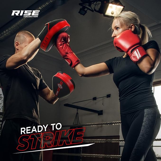 WYOX Curved Boxing Punch Mitts – Boxing Pads Training Set, Punching Mitts for Adults, Kickboxing Pads, Muay Thai Pads, Karate Pads, MMA Training Equipment, Martial Arts Focus Pads-StrideForce Fitness