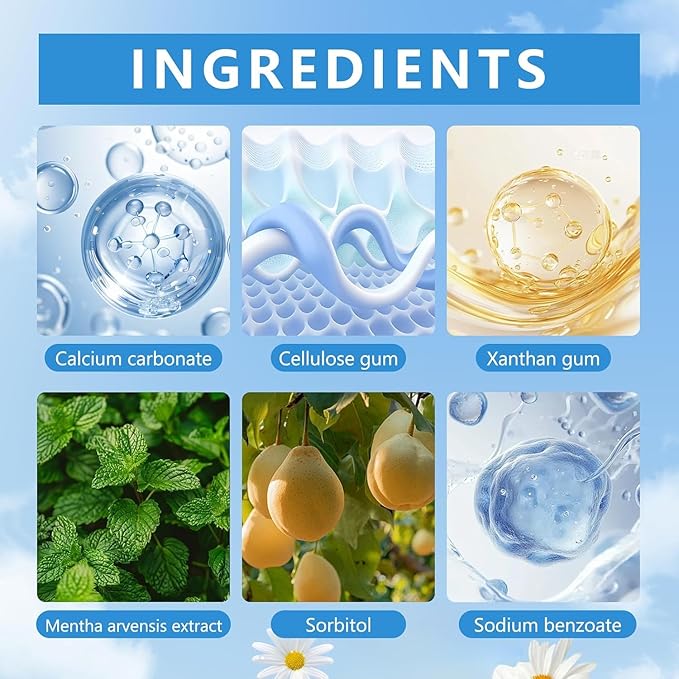 New Sp-6 Probiotics Whitening Toothpaste-Fluoride-Free, Enhanced Formula with 6 Probiotics for Gum Care & Fresh Breath, Fresh Mint Flavor（Blue）-1PC