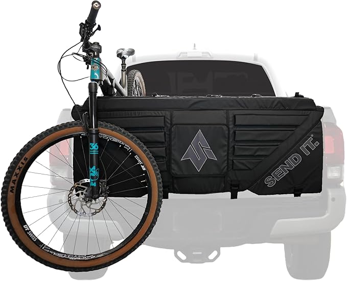 Send It. High Roller Tailgate Bike Pad V2 - Truck Accessories for Mountain Bikers, BMX Bikes, Ebikes & More (Mid Size)-StrideForce Fitness