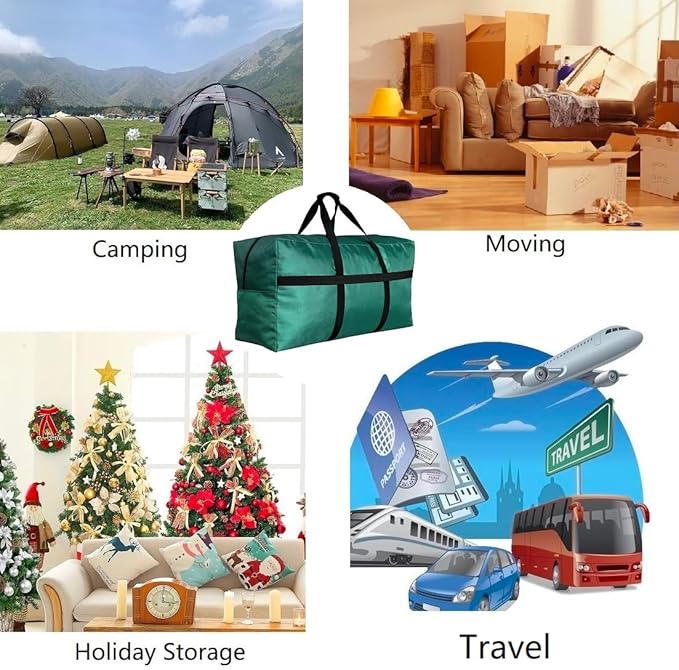 Extra Large Duffle Bag for Travel, Big Foldable Storage Bag - Red-StrideForce Fitness