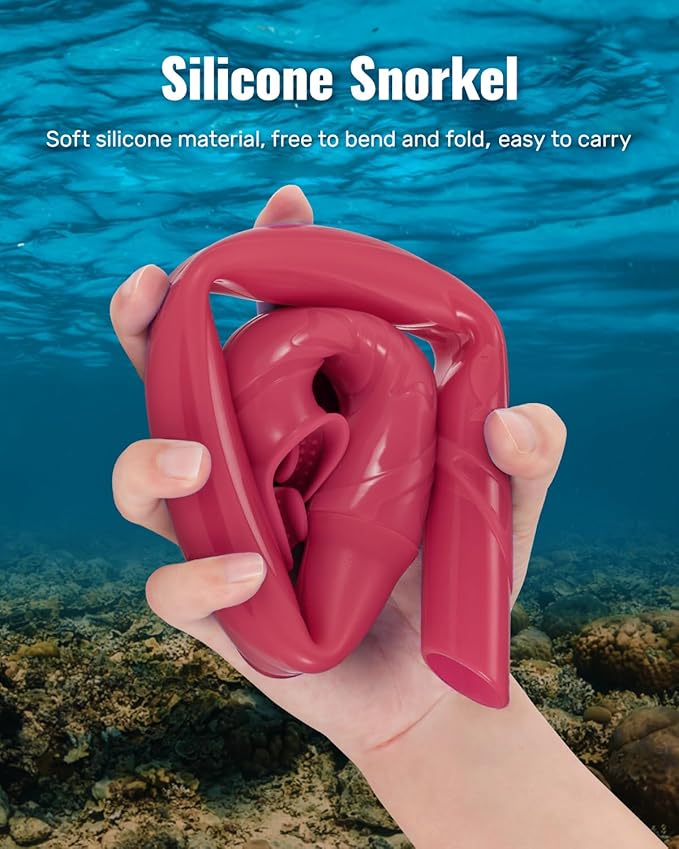 W WSTOO Adults Diving Snorkel Breathing Tube Silicone Flexible Foldable Snorkel Anti-Drop for Freediving Swim Training,Diving and Scuba Diving,Easy to Carry for Travel-StrideForce Fitness