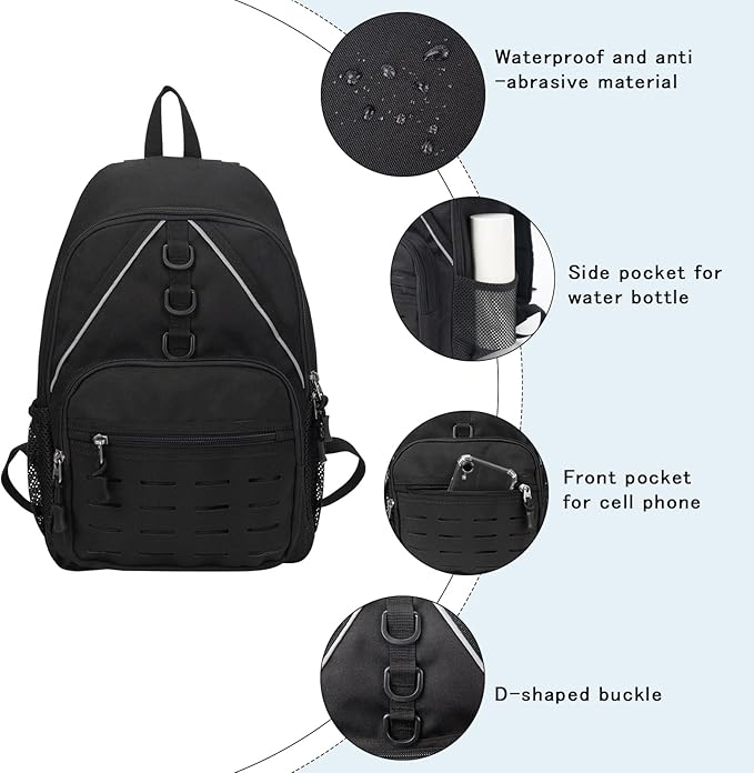 Small Hiking Backpack,Lightweight Water Backpack with 2L Water Bladder Phone Pocket Hydration Pack for Cycling Climbing Biking-StrideForce Fitness