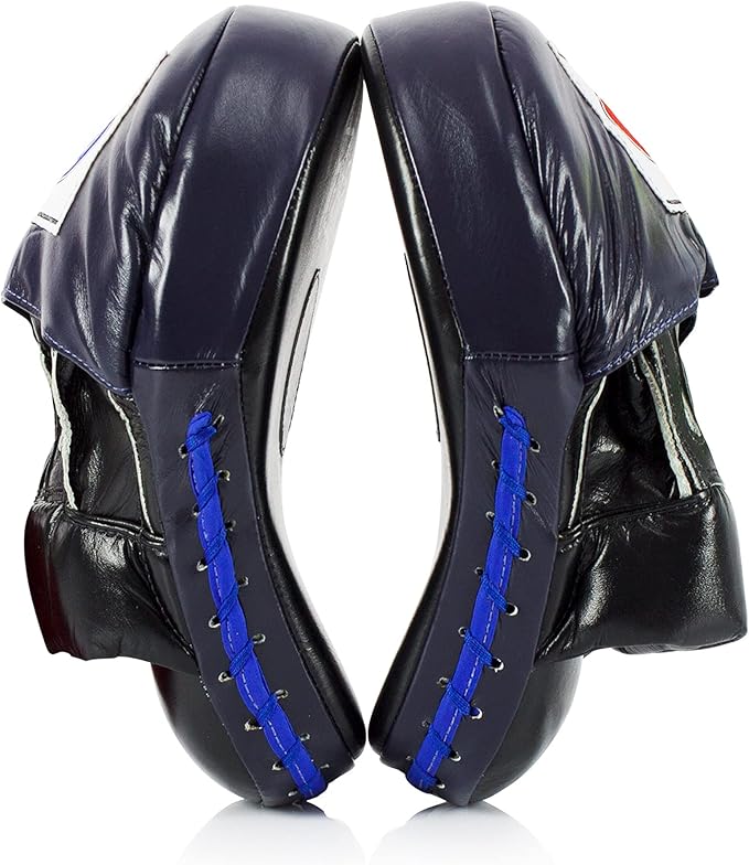 Fairtex FMV9 Contoured Focus Mitts |Striking Accuracy & Protection for Boxing, Muay Thai, Kickboxing |Ergonomic Design, Soft Padding, Secure Fit Leather-StrideForce Fitness
