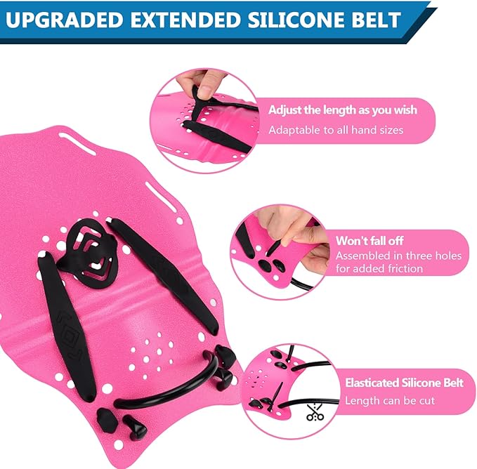 Hikeen Swim Paddle Hand for Adult and Junior, Swim Training Hand Paddles with Adjustable Straps, Swimming Hand Paddles for Training-StrideForce Fitness