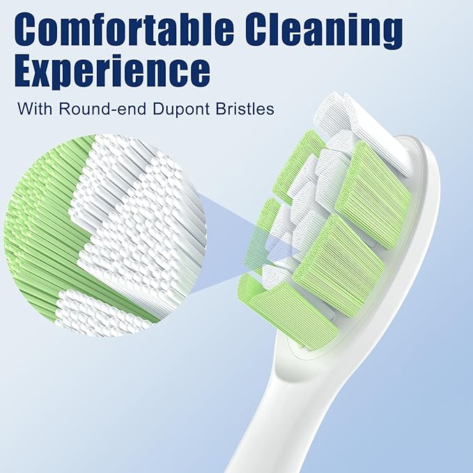Replacement Heads for Philips Sonicare Diamondclean Sonic Toothbrush Heads Compatible with DiamondClean,FlexCare,C3 G3 W3 C1 C2 G2 White, 8 Pack