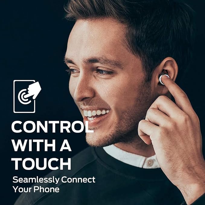 Monster Clarity 101 AirLinks Wireless Earbuds, Bluetooth 5.0 in-Ear Headphones with Charging Case, Stereo Earphones Deep Bass Sound, IPX5 Waterproof, Built-in Mic, Clear Call, Secure Fit for Sports-StrideForce Fitness