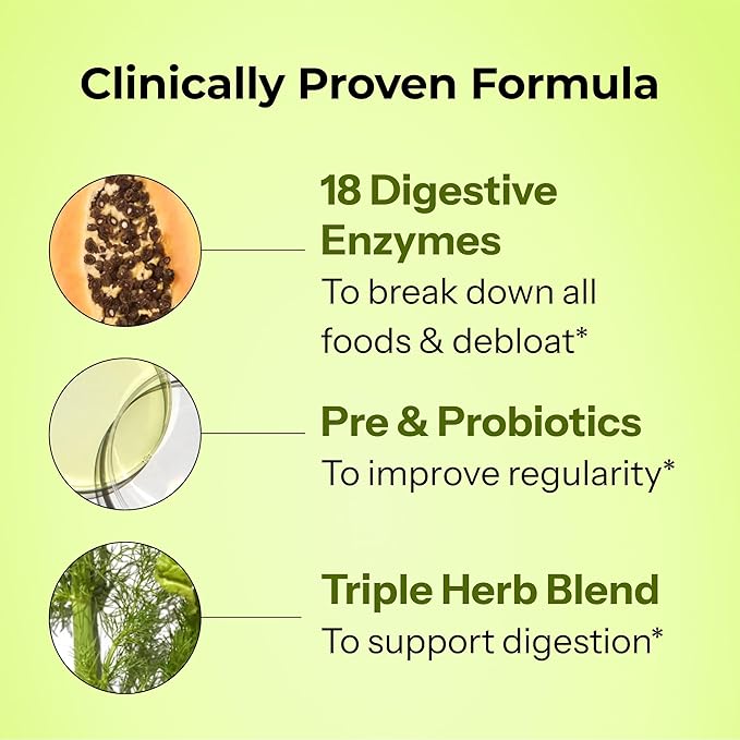 HUM Flatter Me Digestive Enzymes Bloating Supplement - Fast-Acting Bloat Relief for Digestive Health, Debloating Multi Enzyme, Bloat Pills, Anti Bloat Pills, Vegan 180 Servings-StrideForce Fitness