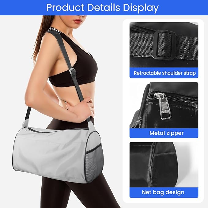 C&F BOGMOST Small Gym Bag for Women & Men,Small Lightweight Duffel Bag Carry On Bags Mini Duffel Travel Bag Waterproof Sports Bags for Workout/Sport/Travel, Dark green-StrideForce Fitness