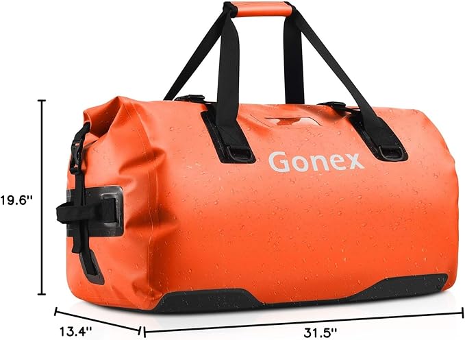 Gonex 40L 60L 80L Extra Large Waterproof Duffle Travel Dry Duffel Bag Heavy Duty Bag with Durable Straps & Handles for Kayaking Paddleboarding Boating Rafting Fishing-StrideForce Fitness