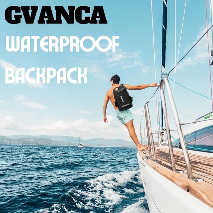 Waterproof Roll Top Kayak Dry Backpack, Floating Outdoor Dry Sack Boating Sailing Canoeing Rafting Fishing Camping 85L Black-StrideForce Fitness