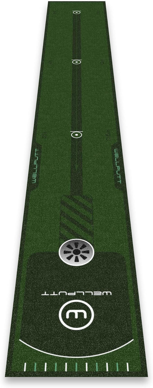 WELLPUTT - Golf Putting Training Mat - 8ft Essential-StrideForce Fitness