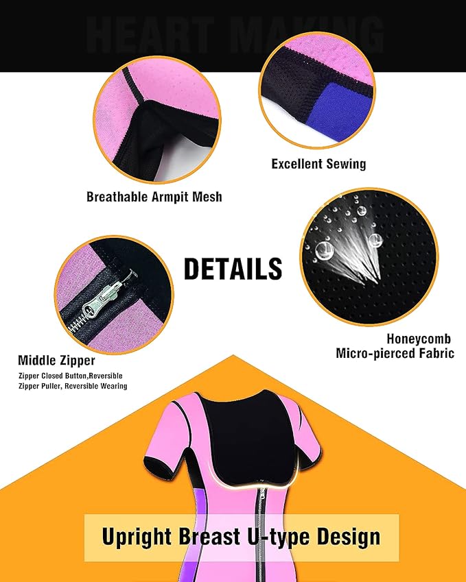 NonEcho Women Sauna Body Shaper Sweat Suit Sleeve Spa Cami Hot Neoprene Slimming Workout Vest Waist Trainer Top-StrideForce Fitness