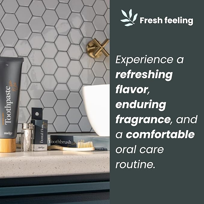 Nudge 10% Nano Hydroxyapatite Toothpaste, Remin+ with Vitamin E, Fluoride-Free, SLS Free, Helps Remineralize Enamel, Supports Dry Mouth Relief and Sensitive Teeth, Mint, 4 oz (Pack of 3)