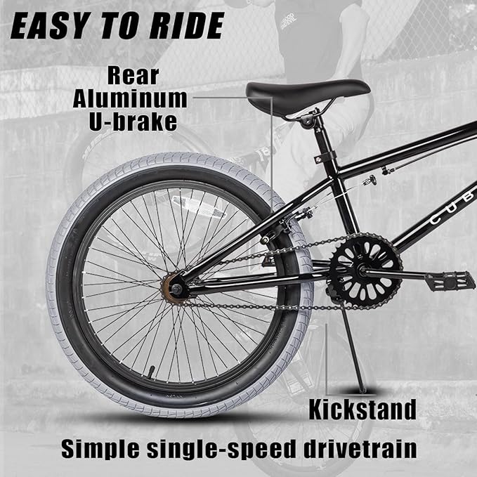 Freestyle BMX Bike, 18 20 Inch Kids Bicycle for 5-13 Years Old Kids and Beginner Level Rider, Multiple Colors-StrideForce Fitness