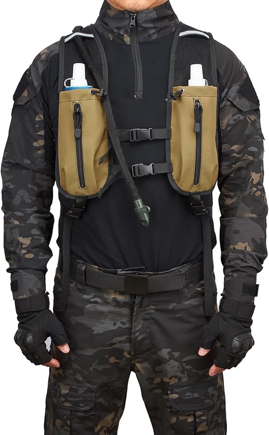 ATBP Running Hydration Vest Pack Tactical 3L Water Bladder Backpack Bag for Cycling Marathon Hiking Daypack Men & Women-StrideForce Fitness