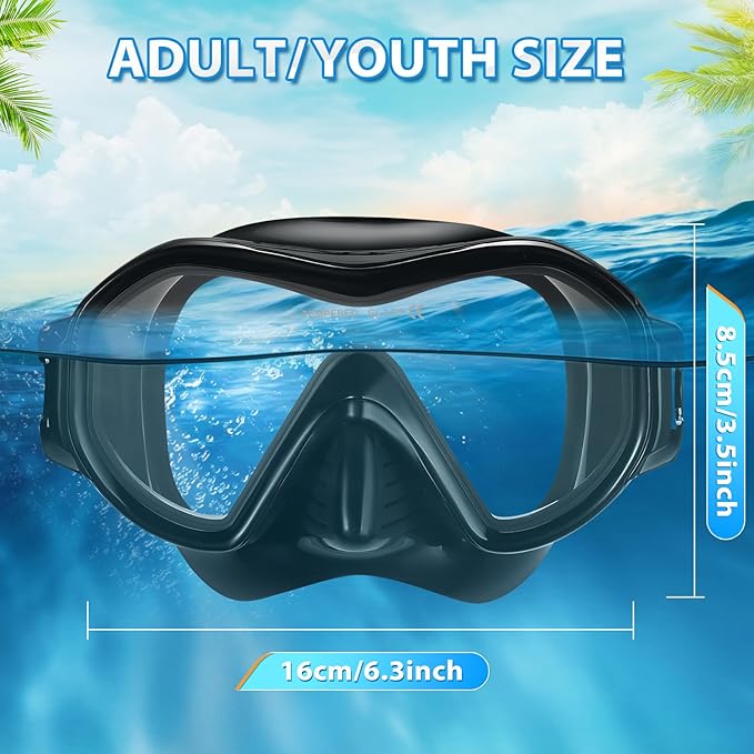 Supertrip Adult Swim Goggles Swimming Goggles with Nose Cover Elastic Fabric Strap Tempered Glass Snorkeling Gear for Adults-StrideForce Fitness
