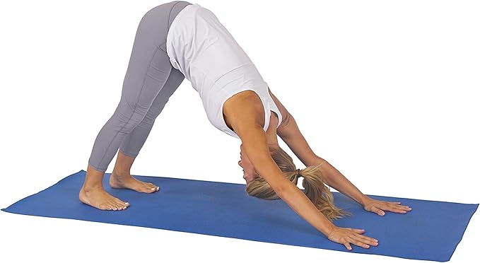 Sunny Health & Fitness Non-Slip Yoga Mat – Durable, Anti-Tear, Lightweight, Cushioned Support for Yoga, Pilates, Stretching Exercises, Meditation and Floor Workouts | Multiple Sizes & Colors