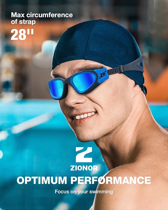 ZIONOR G1 Polarized Swimming Goggles for Unisex Adult Women Anti Fog 100% Anti UV Diving Goggles-StrideForce Fitness