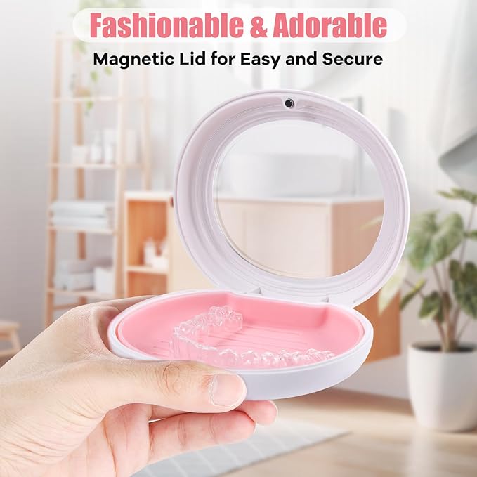 Retainer Case,Aligner Case,Compatible with Invisalign,Aligner,Contain Remover Tool,Chewies