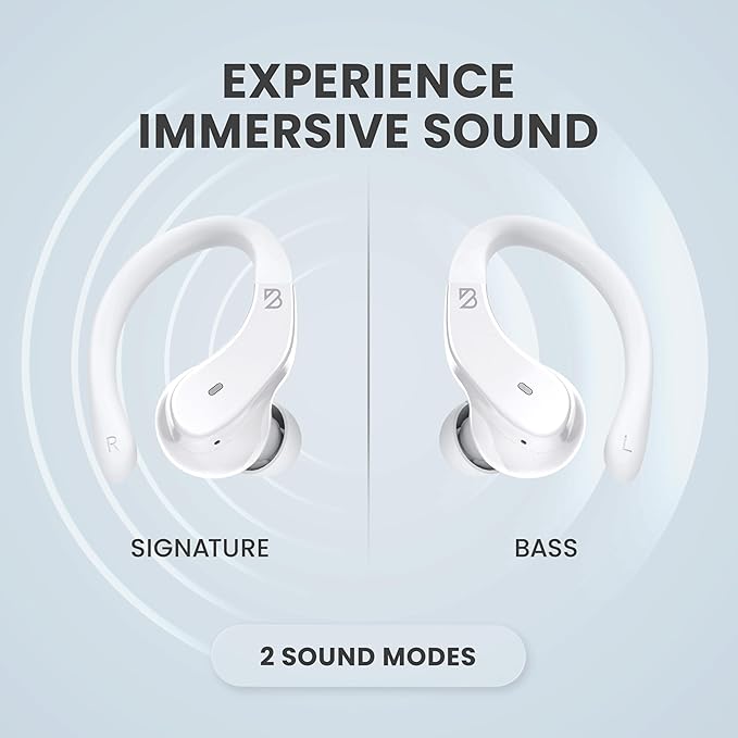 Back Bay Audio - Runner's Wireless Earbuds Bluetooth Headphones for Sports, Hook Over The Ear Buds, Deep Bass, Wrap Around Earphones with Earhooks for Running, Workout Wireless Headphones for The Gym-StrideForce Fitness
