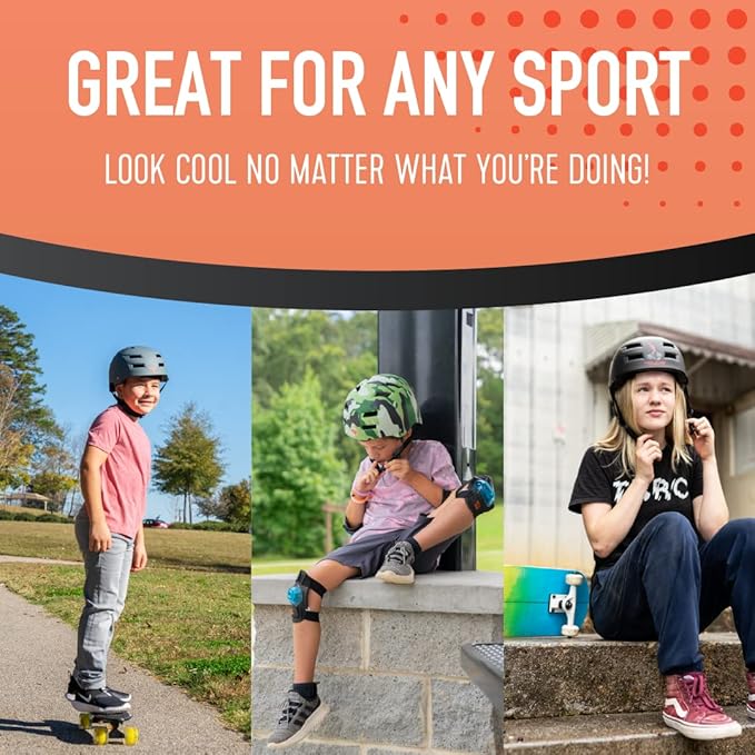 Flybar Bike Helmet- Multi Sport Dual Certified Adjustable Dial, Lightweight Skateboard Helmet, Roller Skating, Pogo, Electric Scooter, Snowboard, Boys and Girls Kids- Adults Helmets-StrideForce Fitness