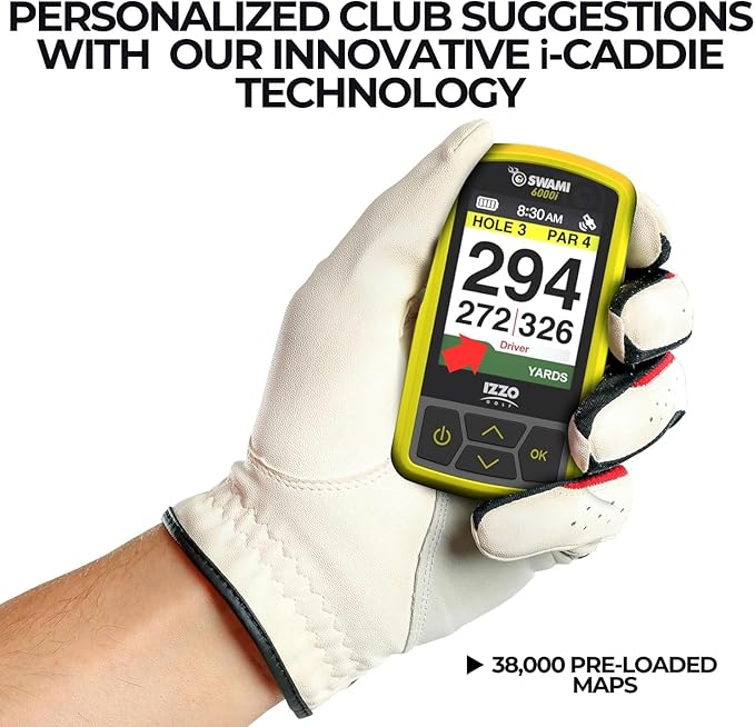 Izzo Swami 6000 Handheld Golf GPS Water-Resistant Color Display With 38,000 Course Maps & Scorekeeper Model may vary-StrideForce Fitness