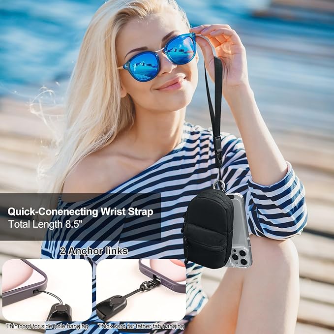 Phone Strap Crossbody Wrist Strap, Upgraded Phone Lanyard with Adjustable Purse-StrideForce Fitness