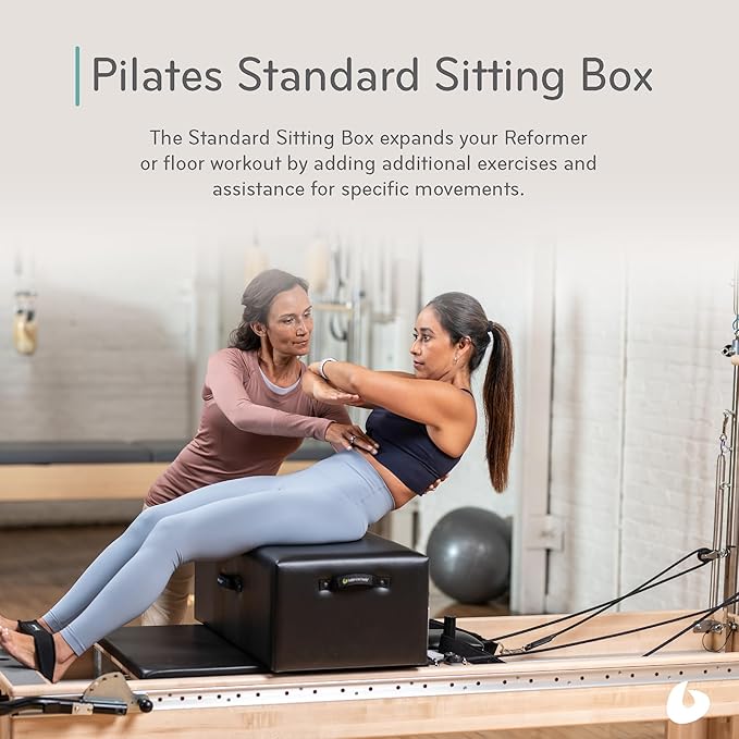 Balanced Body Standard Sitting Box for Pilates Reformer, Pilates Equipment for Home Workouts and Professional Studio Use, Fits Balanced Body Wood Reformers and Allegro or Allegro 2 Reformer-StrideForce Fitness