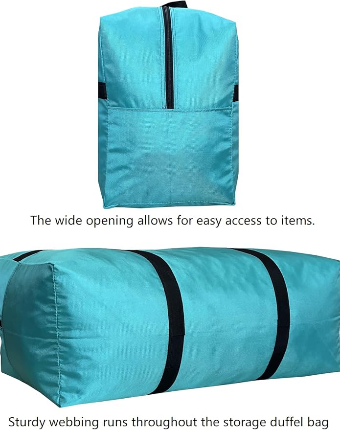 Extra Large Storage Duffle Bag with Zippers and Handles, Big Foldable Duffle Bag for Travel-StrideForce Fitness