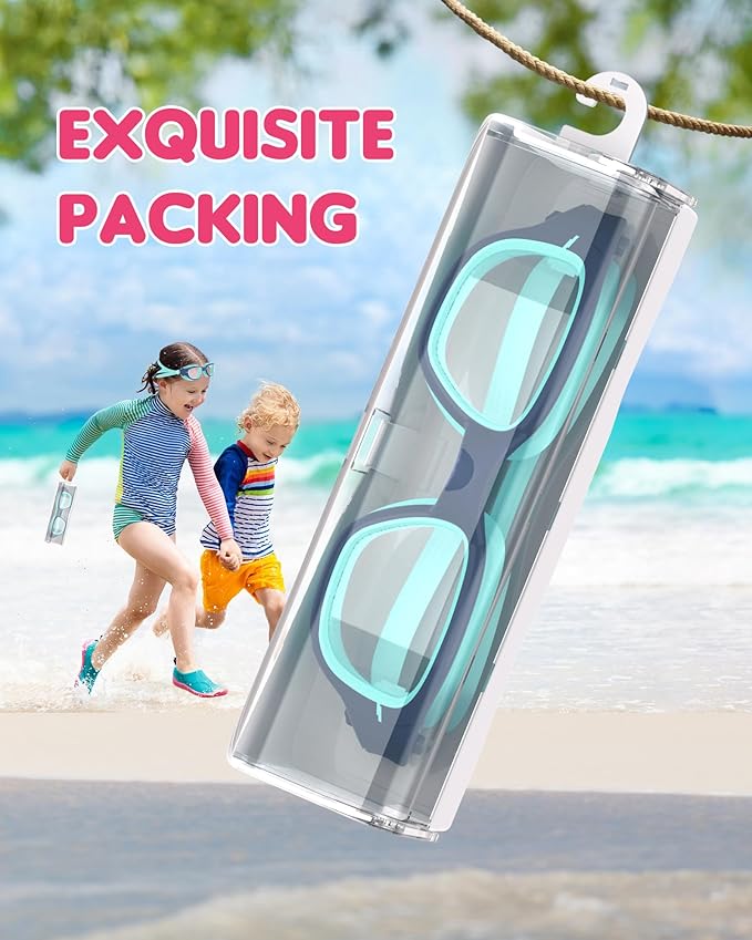 Kids Swim Goggles,Swimming Goggles for Kids 6-14, Anti-Fog UV Protection Pool Glasses for Boys Girls-StrideForce Fitness