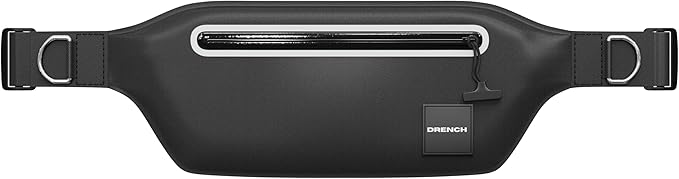 DRENCH 100% Underwater Waterproof Fanny Pack. Waist Pack. Submersible Waterproof Phone Pouch. Dry Bag for Swimming & Snorkelling. Underwater Phone case. (black with 2 rings)-StrideForce Fitness