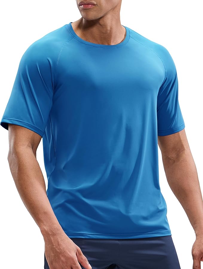 MIER Men's Dry Fit Workout T-Shirts Athletic Running Tee Short Sleeve Crew Neck Gym Tops, Polyester, Moisture Wicking-StrideForce Fitness