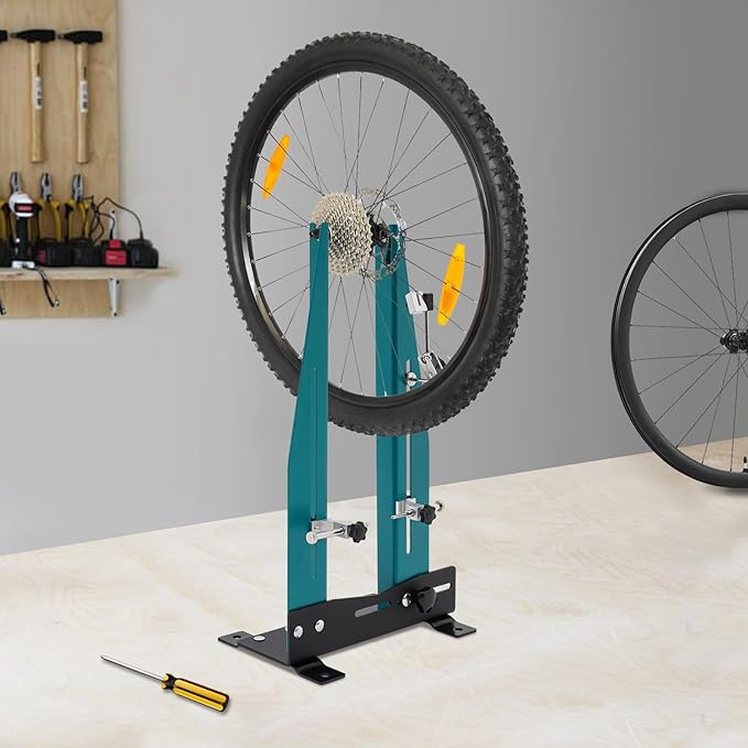 Wheel Truing Stand, 27.5-29inch Wheel Tire Truing Stand Tabletoptire Rims Repair Tool Professional Bicycle Wheels Maintenance Instrumentation for Children'S Bikes Folding Bikes Road Bikes-StrideForce Fitness