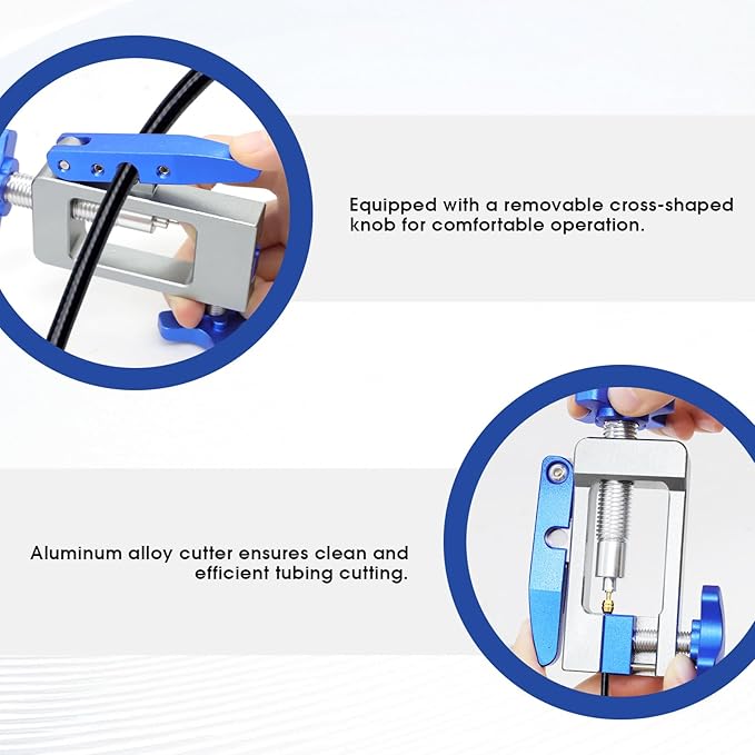 2-in-1 Bike Hydraulic Brake Tool, Hydraulic Hose Cutter & Fitting Insert Tool with Brass Olives, Brake Lines Tubing Entry Device-StrideForce Fitness