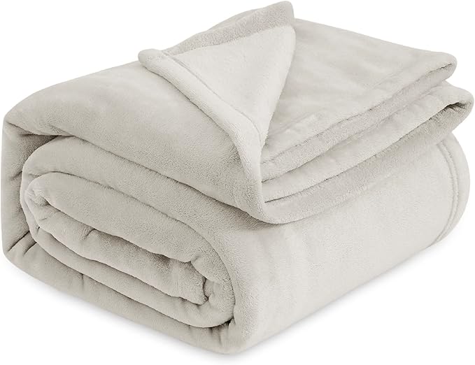 Bedsure Fleece Blanket King Size Linen - 280GSM Soft Lightweight Plush Cozy Blankets for Bed, Sofa, Couch, Travel, Camping-StrideForce Fitness