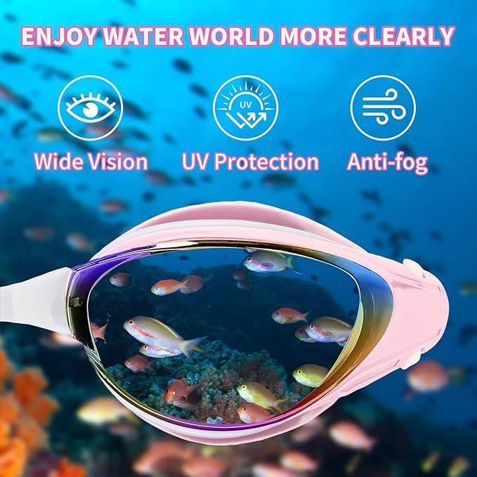 Nearsighted Swim Goggles, Shortsighted Optical Swimming Goggles No Leaking Anti Fog UV Protection for Adult Men Women-StrideForce Fitness