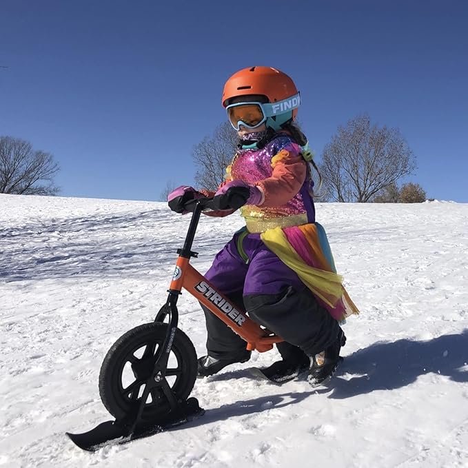 Strider 12??Snow Skis Set - Transform Balance Bike into Sled - Fits All Our 12??Balance Bikes - For Kids 1 to 4 Years - Tool-Free Assembly-StrideForce Fitness