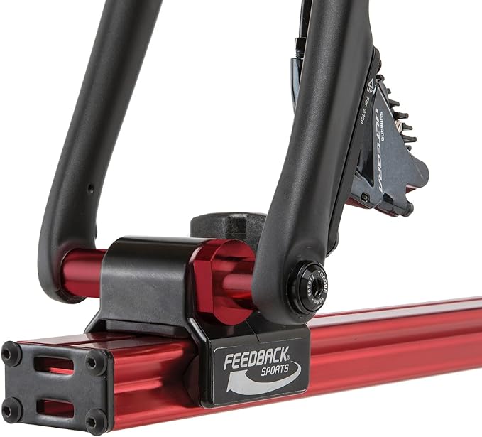 FEEDBACK SPORTS | Sprint Bike Repair Stand | Compact Bicycle Workstand W/Tripod Base | 360-Degree Rotation | Dropout Style Mount | Red-StrideForce Fitness